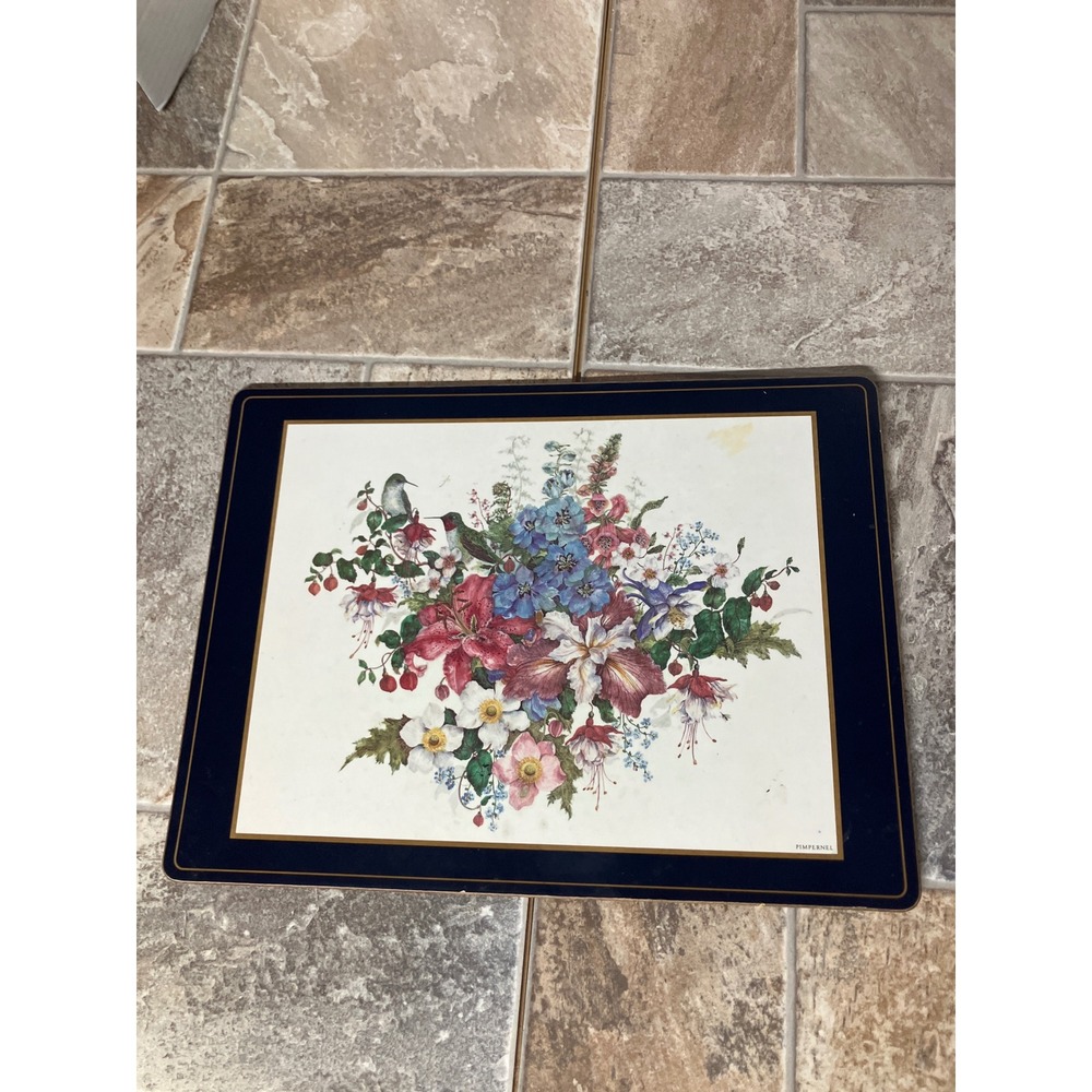 Pimpernel Floral Hummingbird Placemat Cork‎ Back Table Mat